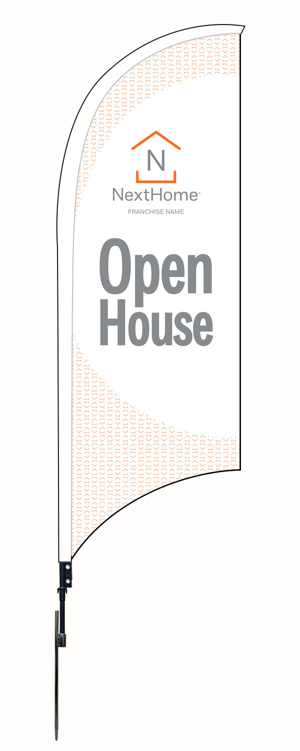 Open House Feather Flag Unit, 9-Foot- Printed on both sides